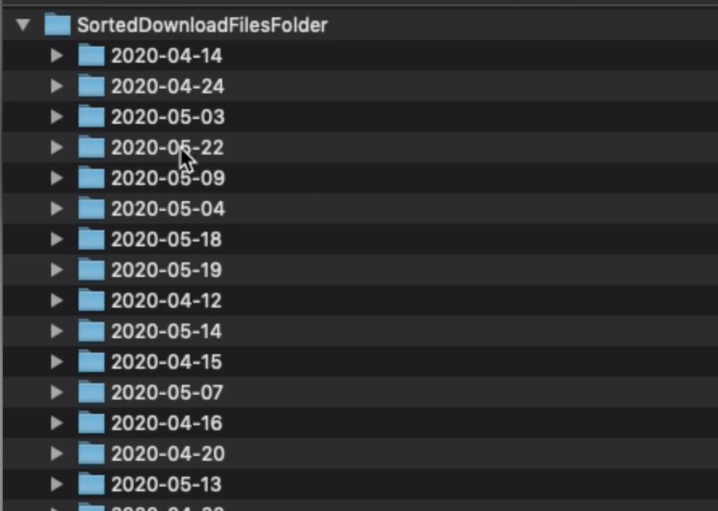 FileSort: Final script output of finished folders
